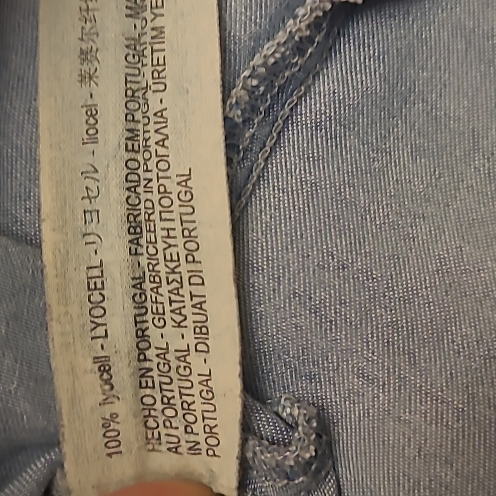 LIKE NEW Zara Chambray Premium Denim Tiered 3/4 Sleeved Dress 1000% Lyocell - Picture 4 of 10